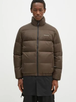 thisisneverthat kurtka puchowa PERTEX T Down Jacket męska kolor brązowy zimowa oversize TN243OOWHS01