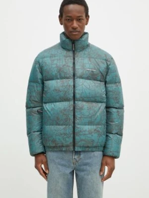 thisisneverthat kurtka puchowa PERTEX T Down Jacket męska kolor zielony zimowa oversize TN243OOWHS02