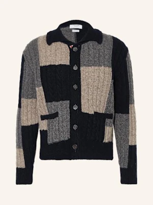 Thom Browne. Kardigan Z Dodatkiem Moheru grau