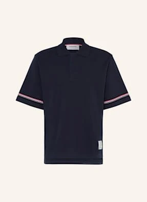 Thom Browne. Koszulka Polo Z Dżerseju blau