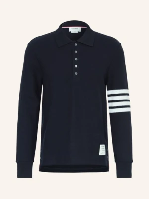 Thom Browne. Koszulka Polo Z Pikowanym Wzorem blau