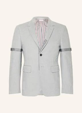 Thom Browne. Marynarka Garniturowa Extra Slim Fit Ze Sztruksu grau