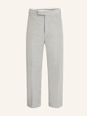 Thom Browne. Spodnie Garniturowe Regular Fit Ze Sztruksu grau