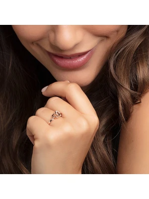 Thomas Sabo Pozłacany pierścionek z cyrkoniami rozmiar: 52