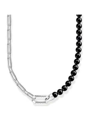 Thomas Sabo Srebrny naszyjnik z cyrkoniami - dł. 55 cm rozmiar: onesize