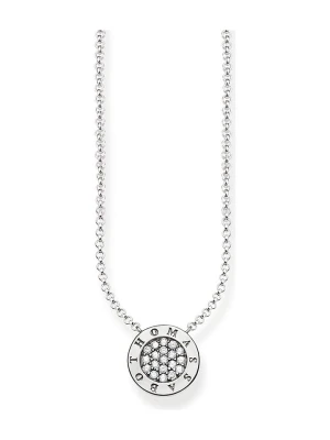 Thomas Sabo Srebrny naszyjnik z elementem ozdobnym - dł. 45 cm rozmiar: onesize