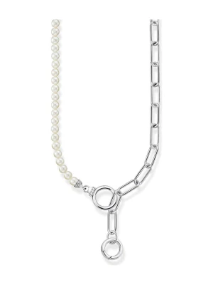 Thomas Sabo Srebrny naszyjnik z perłami - dł. 47 cm rozmiar: onesize