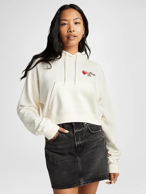 Thorned Rose Cropped Hoodie Converse