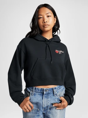 Thorned Rose Cropped Hoodie Converse