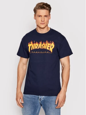Thrasher T-Shirt Flame Granatowy Regular Fit