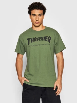Thrasher T-Shirt Skatemag Zielony Regular Fit