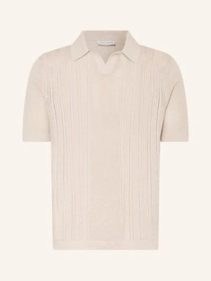 Tiger Of Sweden Dzianinowa Koszulka Polo Eoin Z Lnu I Wełny Merynosowej beige