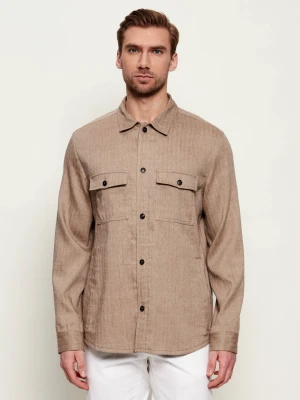 TIGER OF SWEDEN Lniana koszula Bishop | Oversize fit | z dodatkiem wełny