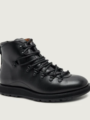 TIGER OF SWEDEN Skórzane buty wysokie Ascensu czarny