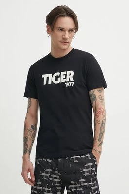 Tiger Of Sweden t-shirt bawełniany Dillan męski kolor czarny z nadrukiem T65617038