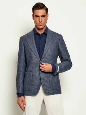 TIGER OF SWEDEN Wełniana marynarka Easer | Slim Fit granatowy