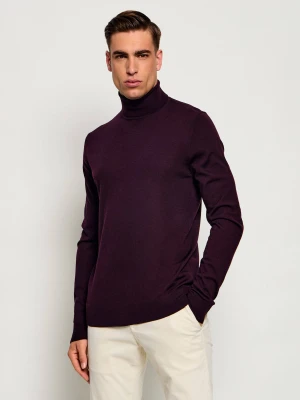 TIGER OF SWEDEN Wełniany golf Nevile | Slim Fit bordowy