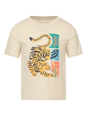 Tiger t-shirt dziecięcy z krótkim rękawem - Beige Mountain Warehouse