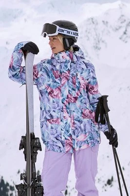 Tignes damska kurtka narciarska ze wzorem - Light Pink Animal
