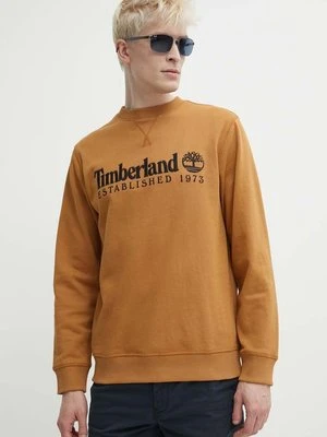 Timberland bluza męska kolor brązowy z aplikacją TB0A2FEQP471