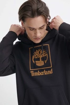 Timberland bluza męska kolor czarny z kapturem z nadrukiem TB0A5QV60011