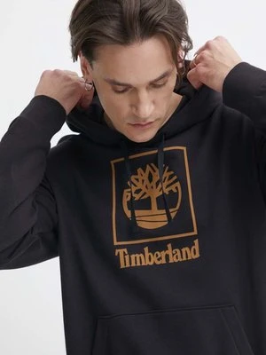 Timberland bluza męska kolor czarny z kapturem z nadrukiem TB0A5QV60011