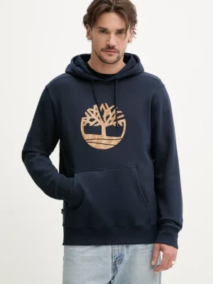 Timberland bluza męska kolor granatowy z kapturem z nadrukiem TB0A2FTS4331