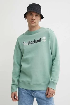 Timberland bluza męska kolor turkusowy z nadrukiem TB0A5UJYEW01