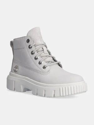 Timberland botki Greyfield damskie kolor szary na płaskim obcasie lekko ocieplone TB0A5RPR0321