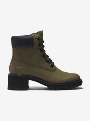 Timberland botki skórzane Kinsley 6 IN WP Boot damskie kolor zielony na słupku A437T-GREEN