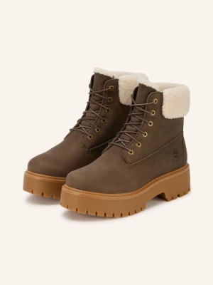 Timberland Botki Sznurowane Stone Street Mid Warm Lined Waterproof braun