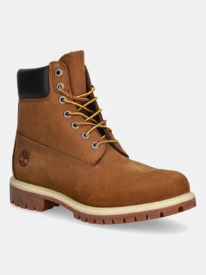Timberland buty nubukowe Premium 6 męskie kolor brązowy TB172066EBL1