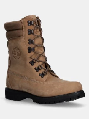 Timberland buty nubukowe Premium Tall Lace kolor beżowy TB0A2MYWEN31