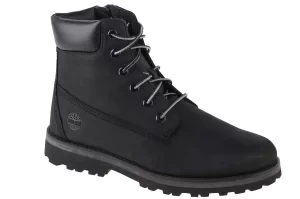 Timberland Courma 6 IN Side Zip Boot Jr 0A28W9, Dla chłopca, Czarne, trapery, nubuk, rozmiar: 39