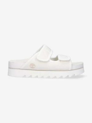 Timberland klapki Santamonica Sunrise damskie kolor biały na platformie A419Q-WHITE