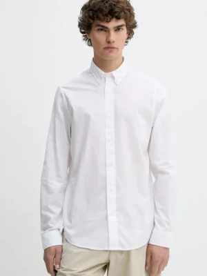 Timberland koszula bawełniana męska kolor biały regular z kołnierzykiem button-down TB0A6GRH1001