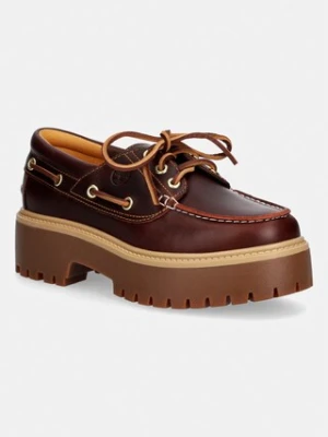 Timberland mokasyny na platformie damskie skórzane
