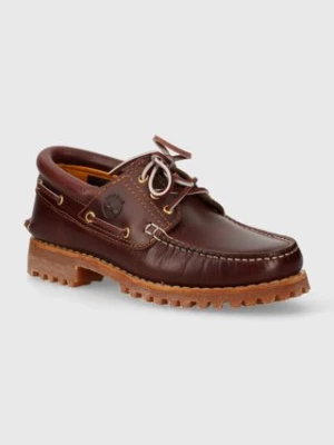 Timberland półbuty skórzane Authentic męskie kolor bordowy TB0500096481