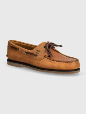 Timberland półbuty skórzane Classic Boat męskie kolor beżowy TB0A2G7UEN11