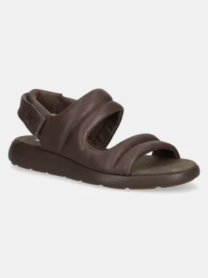 Timberland sandały skórzane Belmar Waves Backstrap damskie kolor brązowy TB0A411REM41
