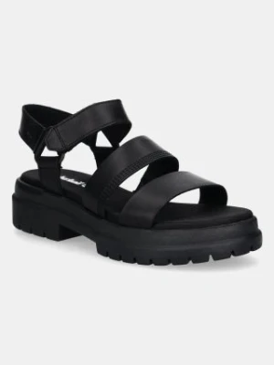 Timberland sandały skórzane London Vibe 3 damskie kolor czarny TB0A29MV0011