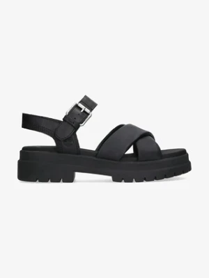 Timberland sandały skórzane London Vibe damskie kolor czarny na platformie TB0A2QVJ0151