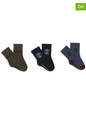 Timberland Skarpety (3 pary) w kolorze oliwkowo-granatowo-niebieskim rozmiar: 27