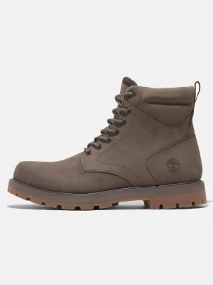 Timberland Skórzane botki "Britton Road Mid Lace Up" w kolorze khaki rozmiar: 43