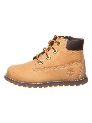 Timberland Skórzane botki "Pokeypine 6In" w kolorze jasnobrązowym rozmiar: 27