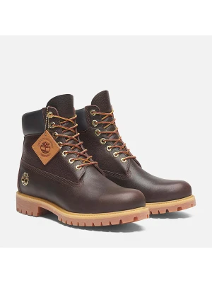 Timberland Skórzane botki "Premium 6" w kolorze brązowym rozmiar: 45