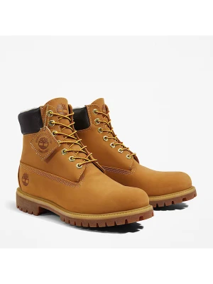 Timberland Skórzane botki "Premium 6" w kolorze jasnobrązowym rozmiar: 46