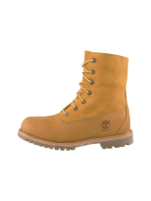 Timberland Skórzane botki zimowe "Authentics Teddy" w kolorze jasnobrązowym rozmiar: 39,5