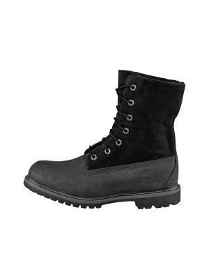 Timberland Skórzane kozaki zimowe "Authentics Teddy" w kolorze szaro-czarnym rozmiar: 38