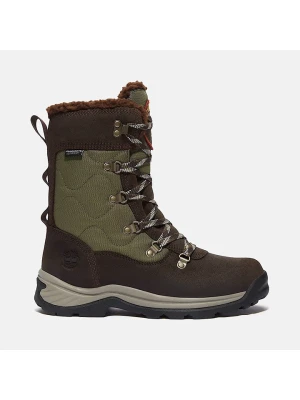 Timberland Skórzane kozaki zimowe "Chocorua" w kolorze oliwkowo-brązowym rozmiar: 38